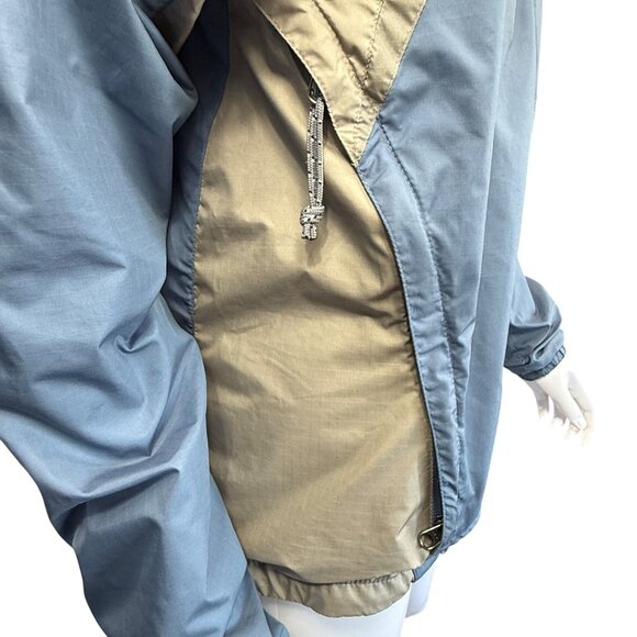 Patagonia Womens Full Zip Windbreaker Jacket Blue/Beige Small Lightweight - Picture 3 of 7